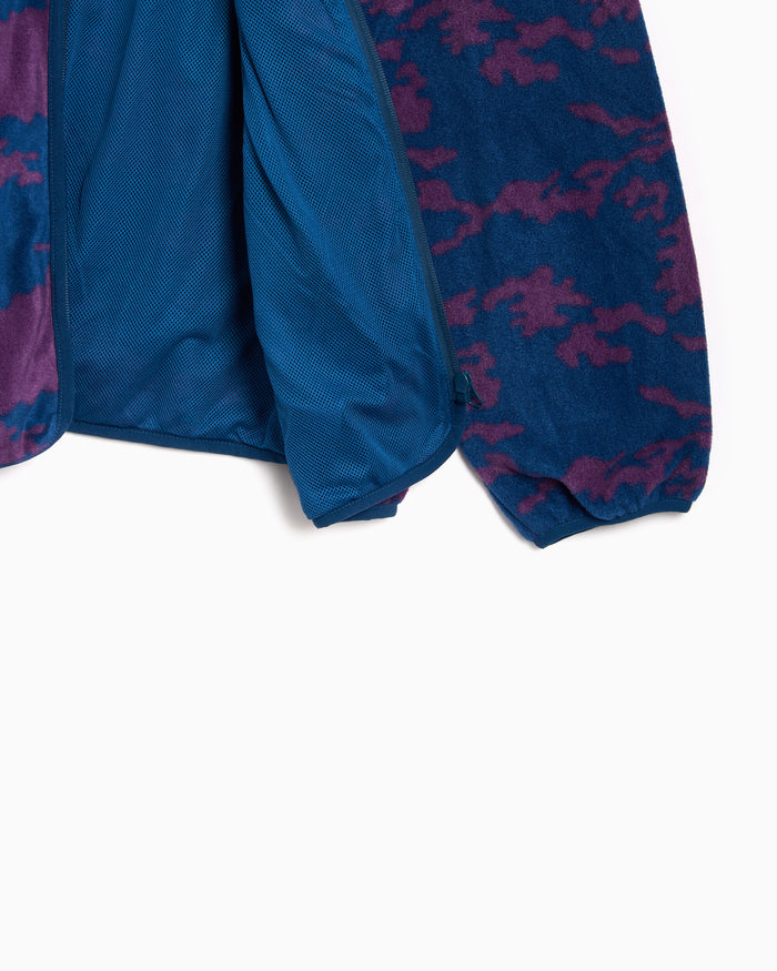 Jackets Coats by Parra Purple Darwin Camo Print Relaxed Men's Fleece Jacket - 56255-Blue