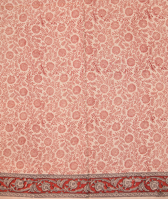 Handblock Printed Bagru Chanderi Suit