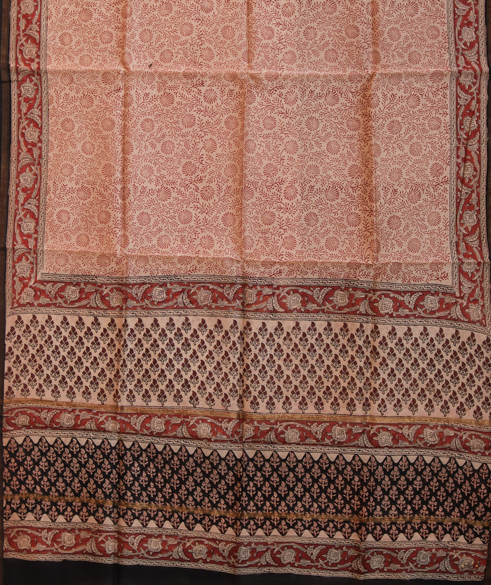 Handblock Printed Bagru Chanderi Suit
