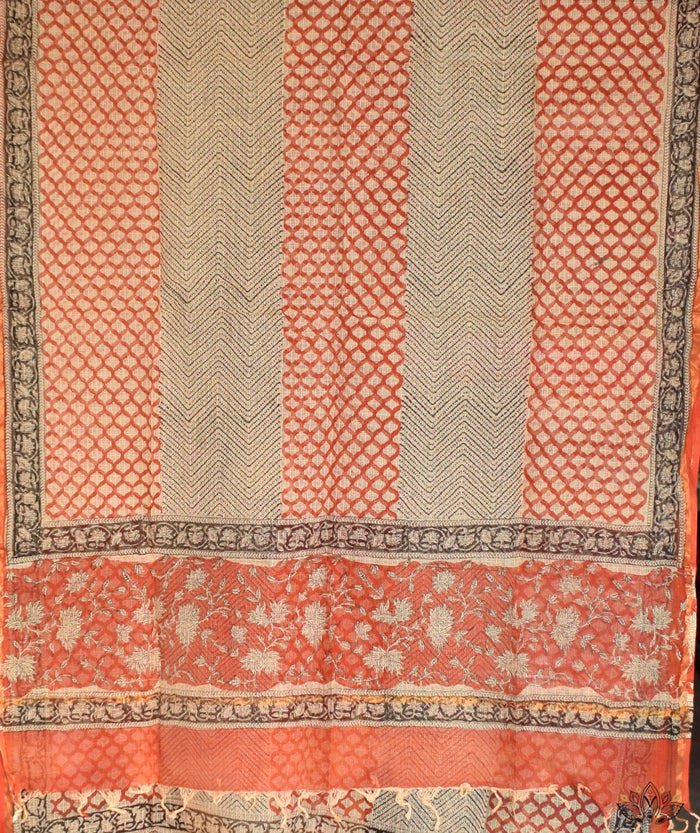 Handblock Printed Bagru cotton Suits with Kota Dupatta