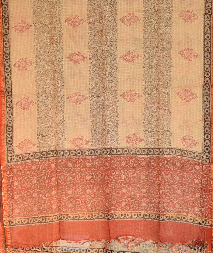 Handblock Printed Bagru cotton Suits with Kota Dupatta