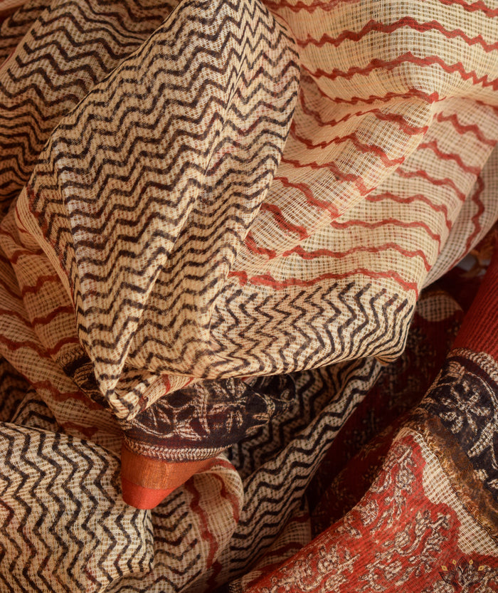 Handblock Printed Bagru cotton Suits with Kota Dupatta