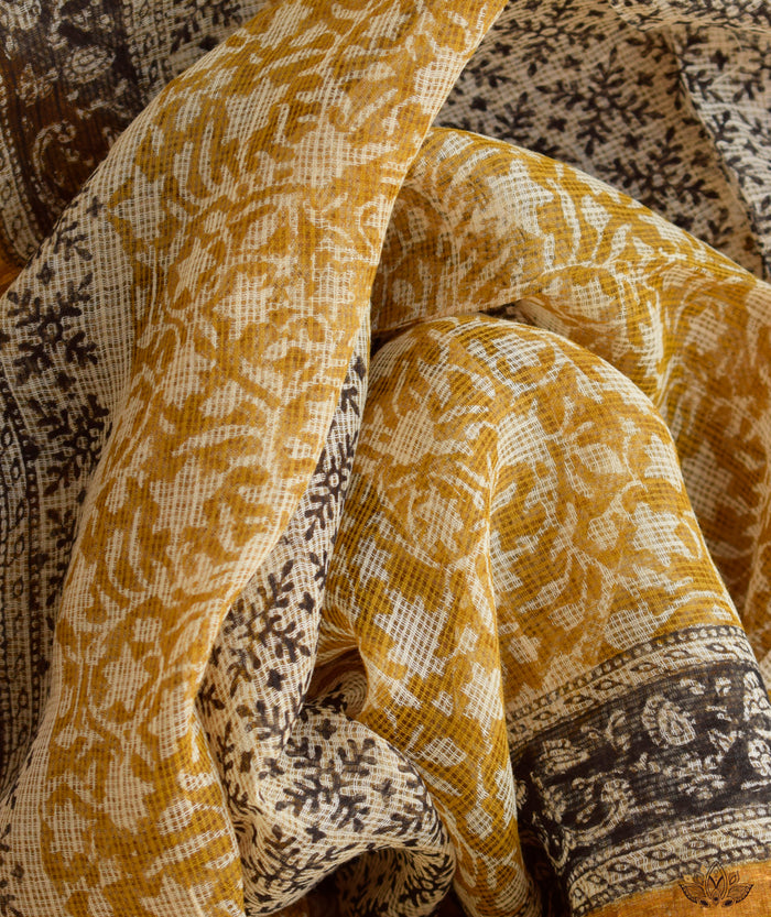 Handblock Printed Bagru cotton Suits with Kota Dupatta