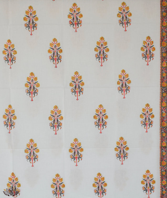 HANDBLOCK PRINTED SANGANEER COTTON SUITS WITH KOTA DUPATTA