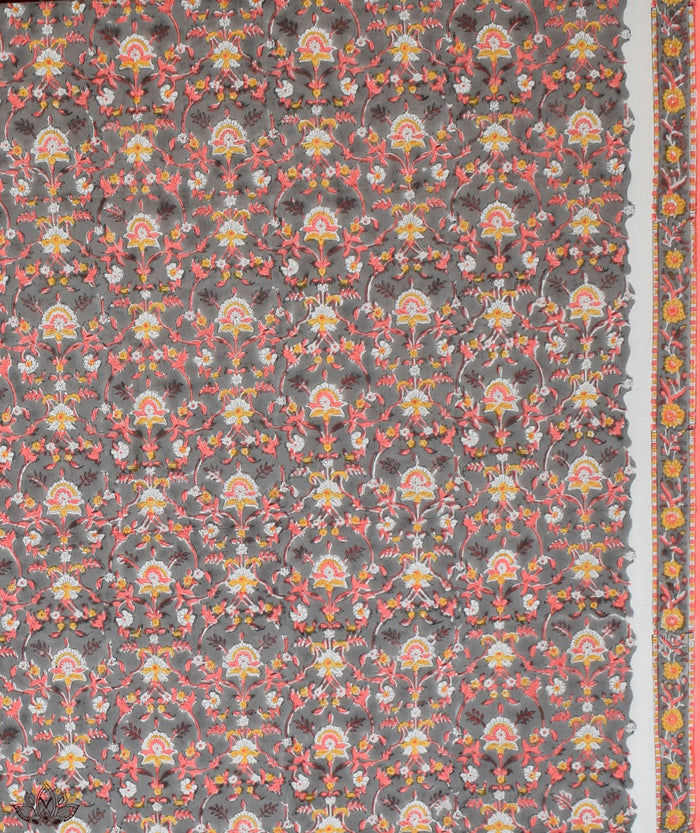 HANDBLOCK PRINTED SANGANEER COTTON SUITS WITH KOTA DUPATTA