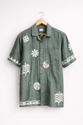 Handstitched Applique Kala Cotton Shirt