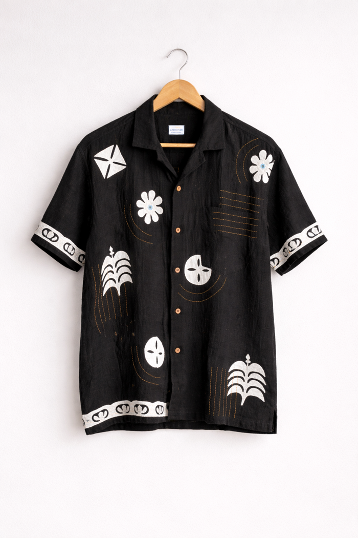 Handstitched Applique Kala Cotton Shirt