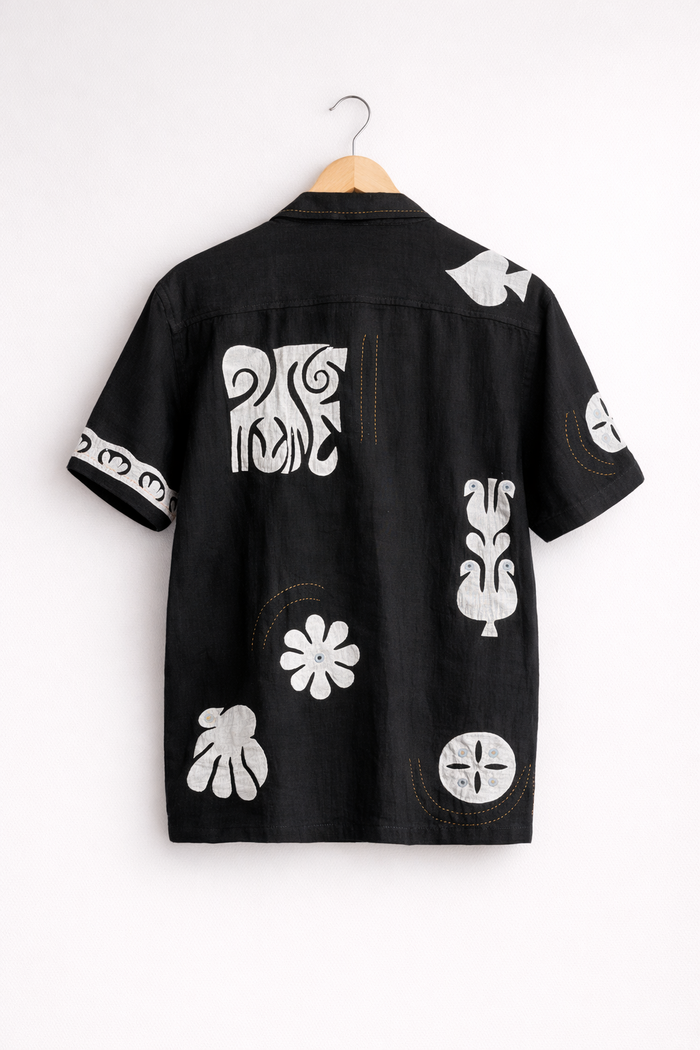 Handstitched Applique Kala Cotton Shirt