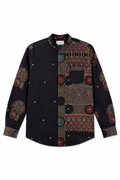 Handwoven Ajrakh Kala Cotton Unisex Shirt