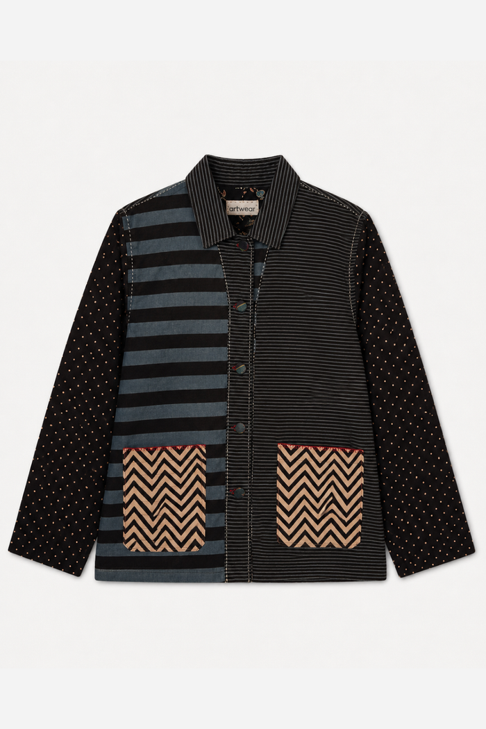 Handwoven Kala Cotton Ajrakh Shacket