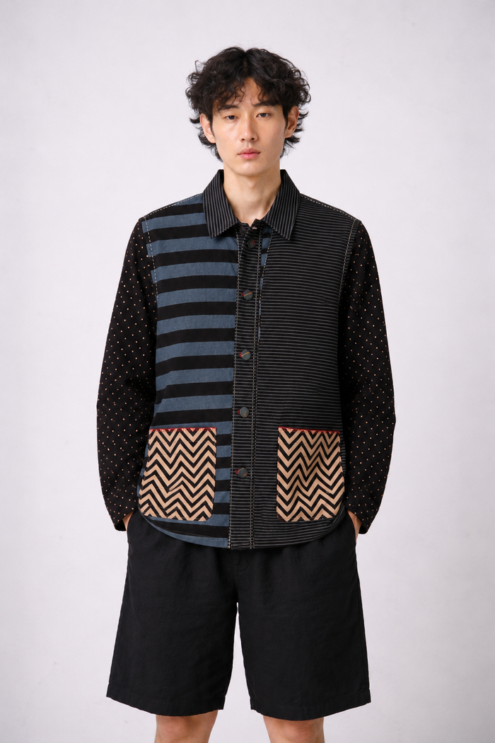 Handwoven Kala Cotton Ajrakh Shacket