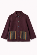 Handwoven Kala Cotton Shacket - Brown