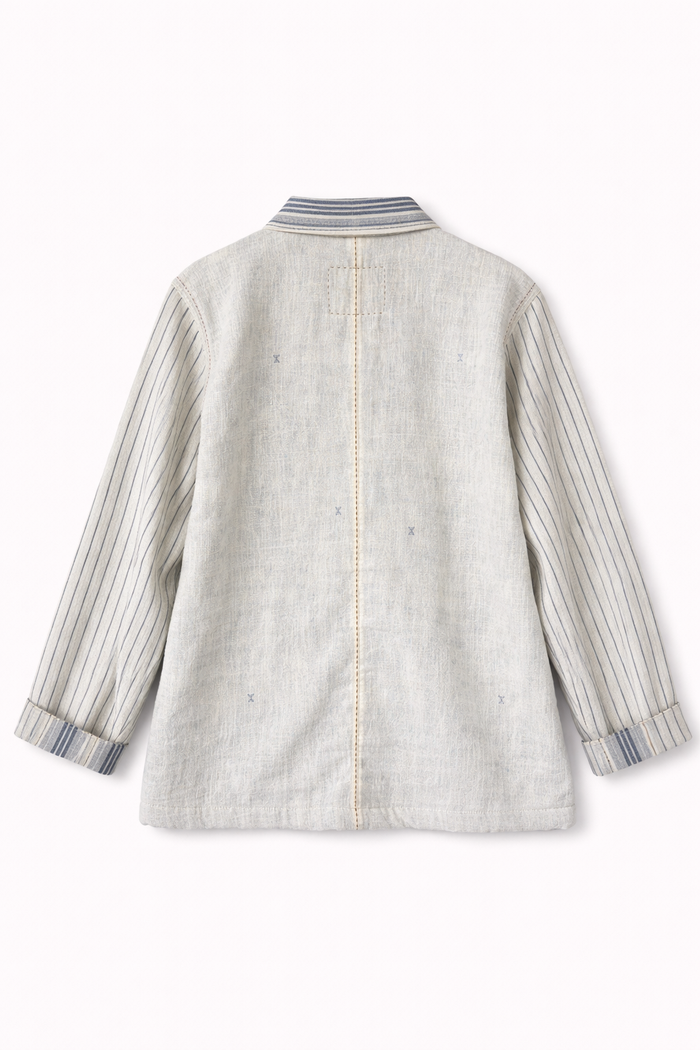 Handwoven Kala Cotton Shacket - dark indigo