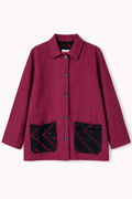 Handwoven Kala Cotton Shacket - Dark Pink