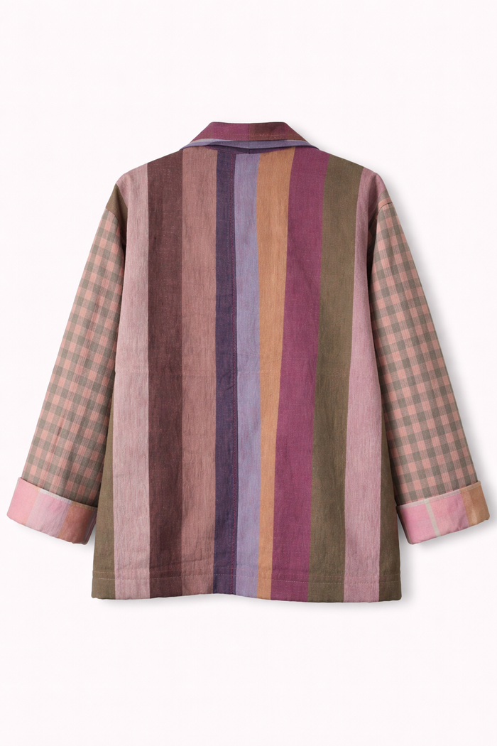 Handwoven Kala Cotton Shacket - Moss Green