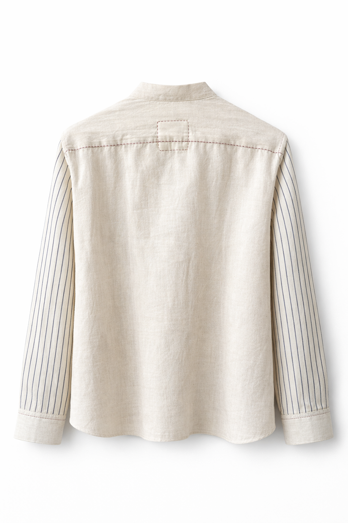 Handwoven Tangaliya Kala Cotton Unisex Shirt - White | Geometric