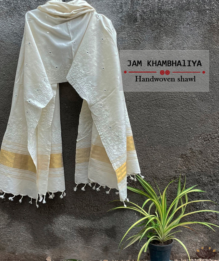 JAM KHAMBHADIYA HAND WOVEN SHAWL