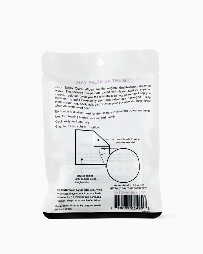 Cleaning & Care Jason Markk Quick Wipes Unisex Cleaning & Care (3 pack) - JM130230