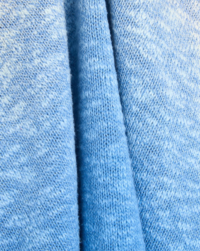 Sweaters Awake NY Hand Dip-Dyed Embroidered Relaxed Men's Sweater - AWK-SP26-KN001-BLU