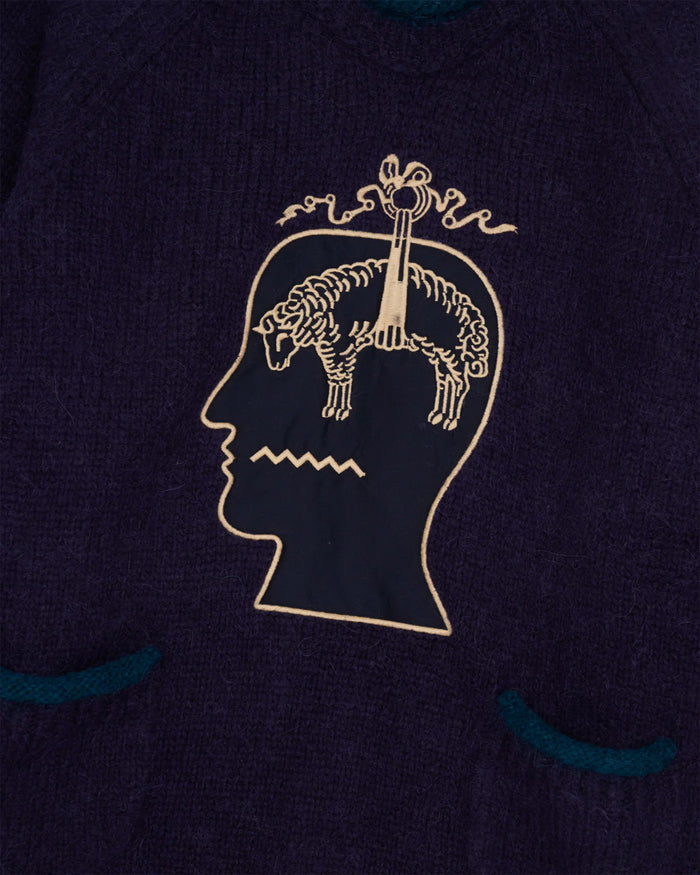 Sweaters Brain Dead x Brooks Brothers California Embroidered Relaxed Men's Sweater - BDF25T15004614NY01