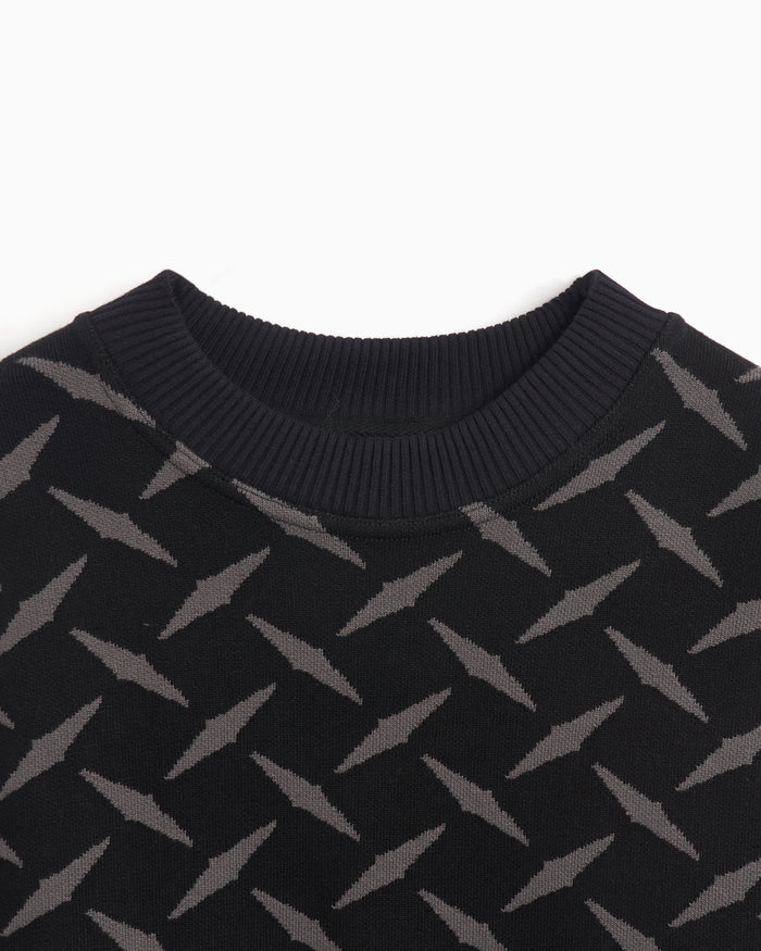 Sweaters RAVE skateboards Boyd Men's Knit Sweater Boxy Men's Sweater - PN21674-Black / Dark Grey