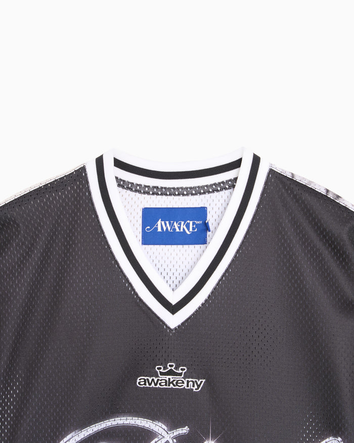 T-Shirts Awake NY x Big L "The Big Picture" Graphic Long-Sleeved Relaxed Men's Jersey T-Shirt - AWK-SP26-TP008-BLK
