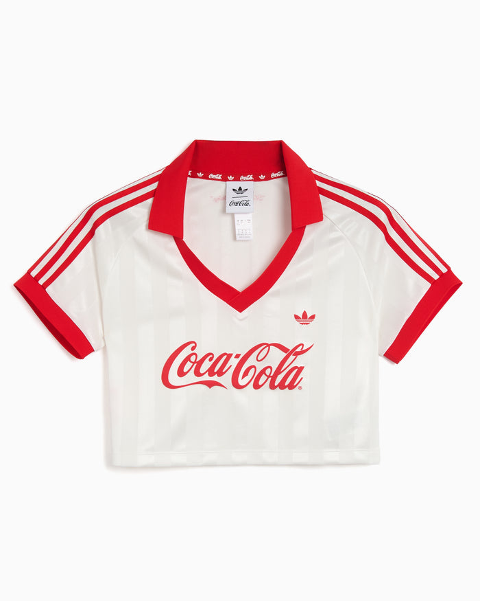 T-Shirts adidas Originals x Coca-Cola Logo Crop Women's Jersey T-Shirt - KY7571