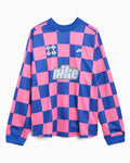 T-Shirts Nike Sportswear Club Goalie Plaid Long-Sleeved Relaxed Men's Jersey T-Shirt - II4367-480