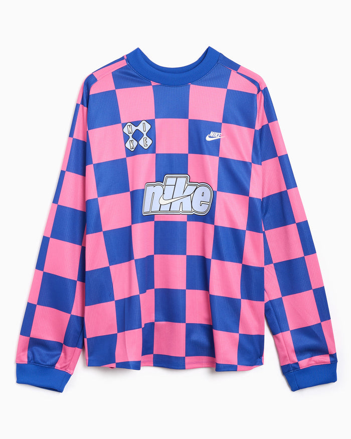 T-Shirts Nike Sportswear Club Goalie Plaid Long-Sleeved Relaxed Men's Jersey T-Shirt - II4367-480
