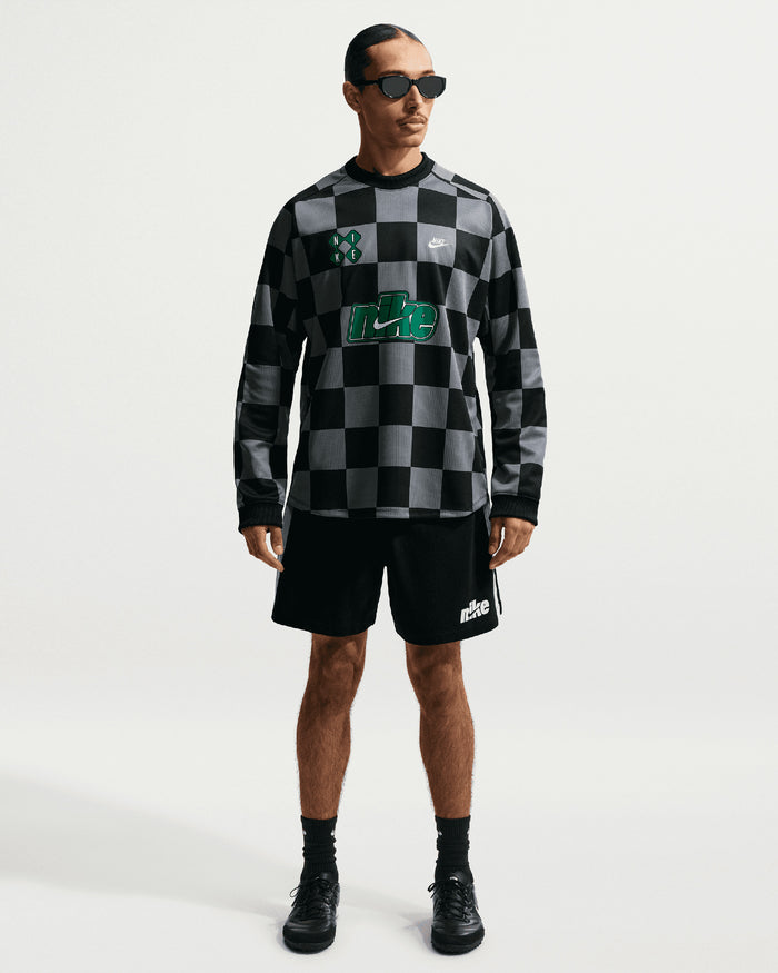 T-Shirts Nike Sportswear Club Goalie Plaid Long-Sleeved Relaxed Men's Jersey T-Shirt - II4367-084