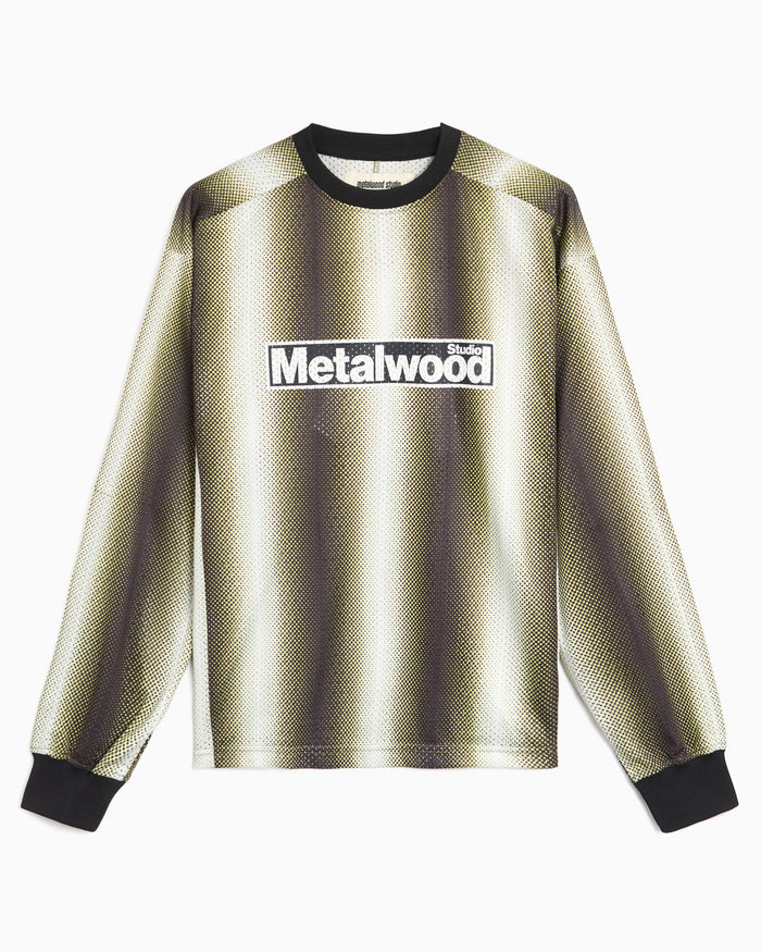 T-Shirts Metalwood Digital Hombre Striped Long-Sleeved Relaxed Men's Jersey T-Shirt - 26SS-04-03_GRN