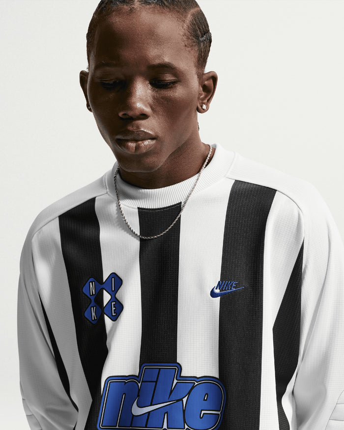 T-Shirts Nike Sportswear Club Goalie Striped Long-Sleeved Relaxed Men's Jersey T-Shirt - II4365-010