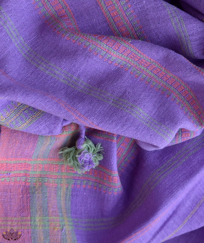 KACCHI KALA COTTON HANDWOVEN STOLE