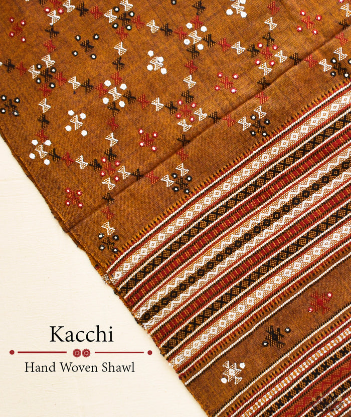KACCHI WOOLEN HANDWOVEN SHAWL