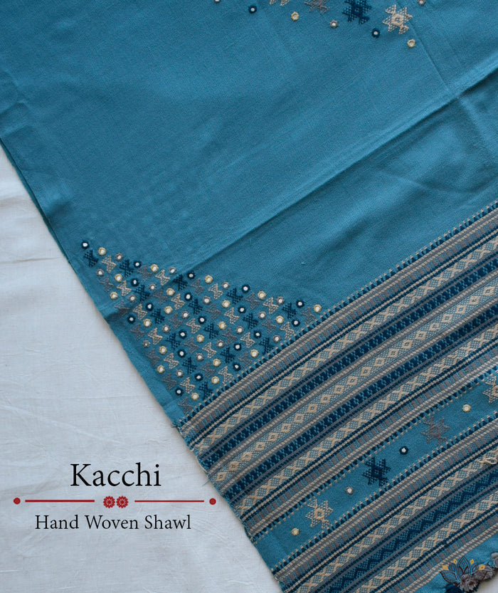 KACCHI WOOLEN HANDWOVEN SHAWL