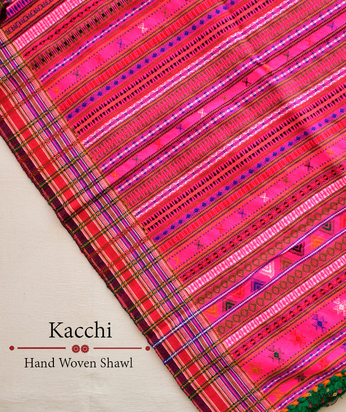 KACCHI WOOLEN HANDWOVEN SHAWL