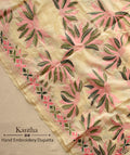 Kantha Embroidered Art Silk Dupatta