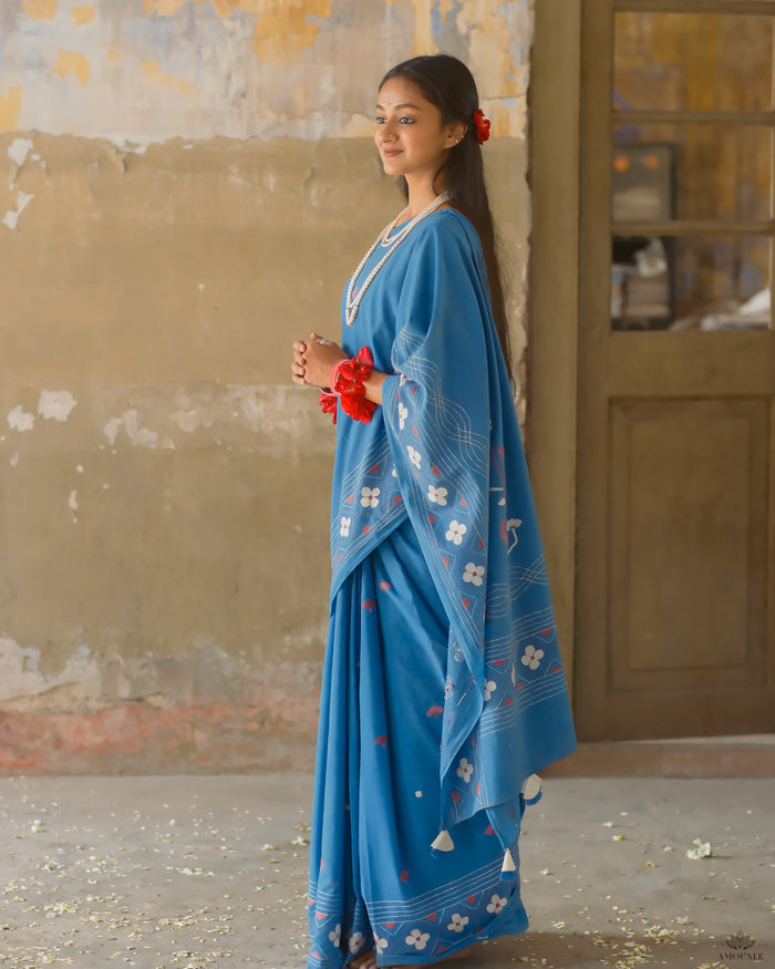 Kantha Hand Embroided saree