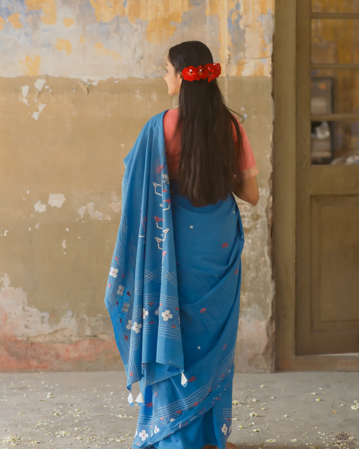 Kantha Hand Embroided saree