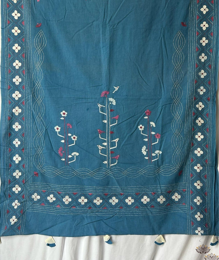 Kantha Hand Embroided saree