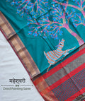 KUDRAT: GOND PAINTING MAHESHWARI SAREE