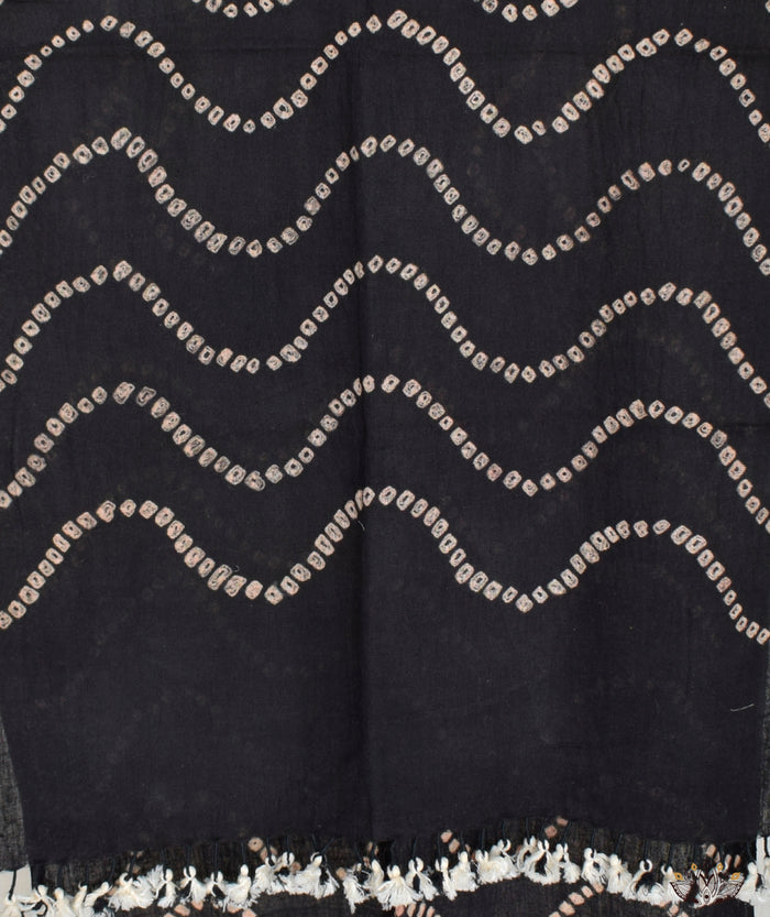 KUTCHI BANDHANI KALA COTTON HANDWOVEN STOLE