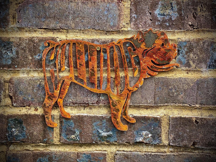 Large Bulldog Dog Wall Sign