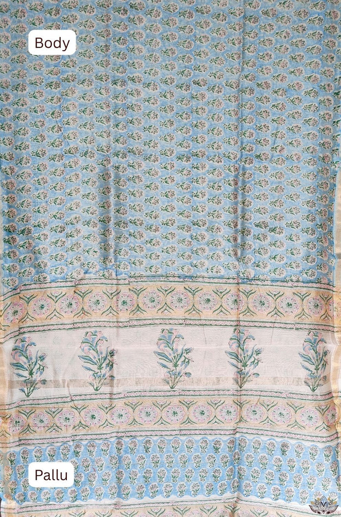 Maheshwari Sanganeri Printed  Sarees