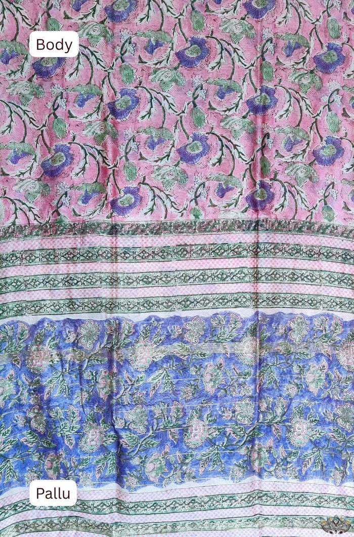Maheshwari Sanganeri Printed  Sarees