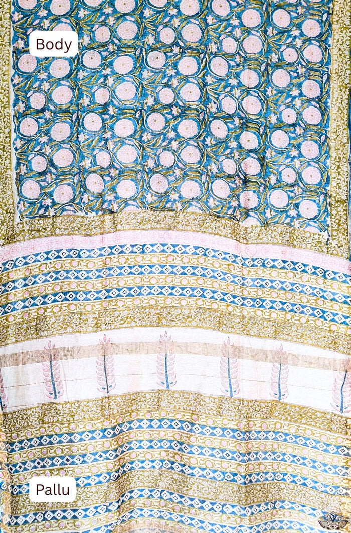 Maheshwari Sanganeri Printed  Sarees