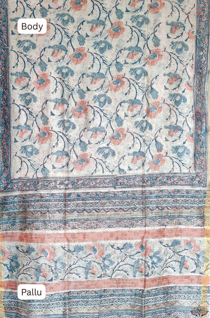 Maheshwari Sanganeri Printed  Sarees