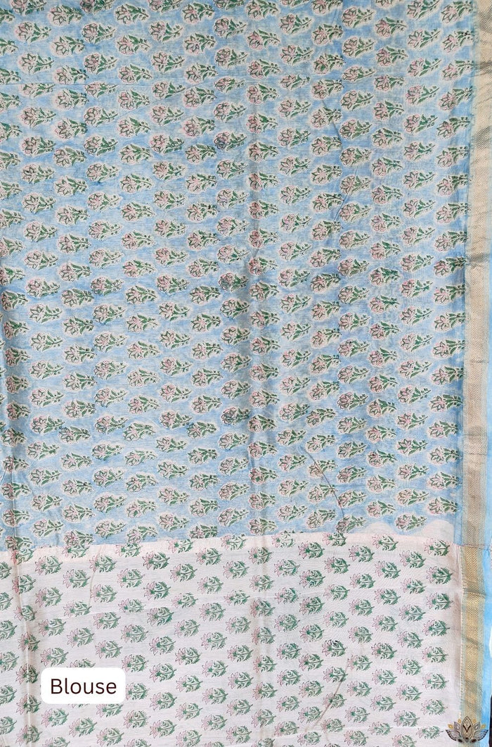 Maheshwari Sanganeri Printed  Sarees
