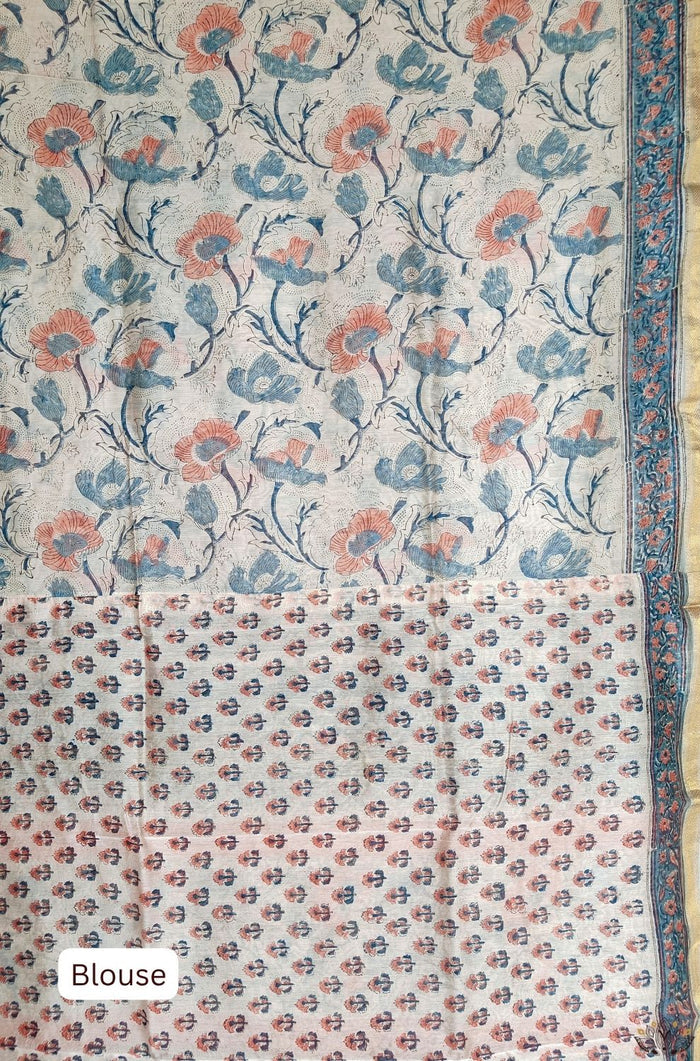 Maheshwari Sanganeri Printed  Sarees