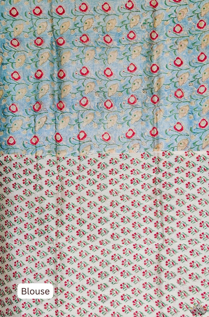 Maheshwari Sanganeri Printed  Sarees
